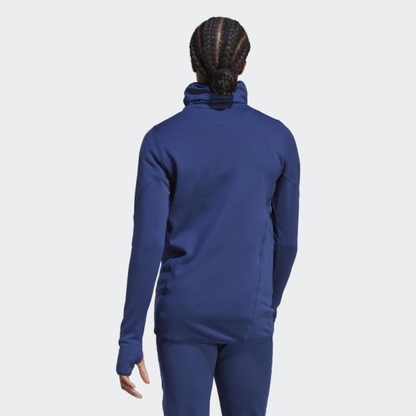 Adidas Italy Tiro 23 Pro Warm Top Bleu Foncé