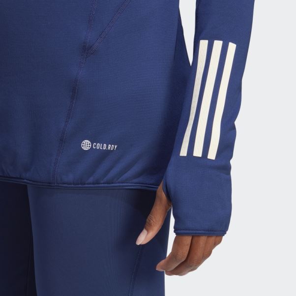 Adidas Italy Tiro 23 Pro Warm Top Bleu Foncé