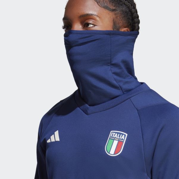 Adidas Italy Tiro 23 Pro Warm Top Bleu Foncé