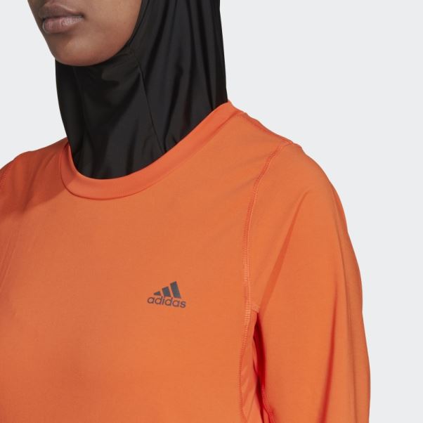 Adidas T-shirt Manches Longues Course Hybride Rapide Orange