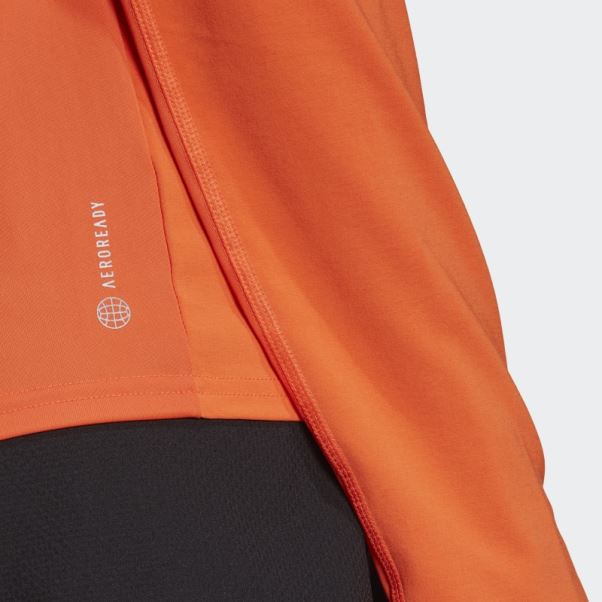 Adidas T-shirt Manches Longues Course Hybride Rapide Orange