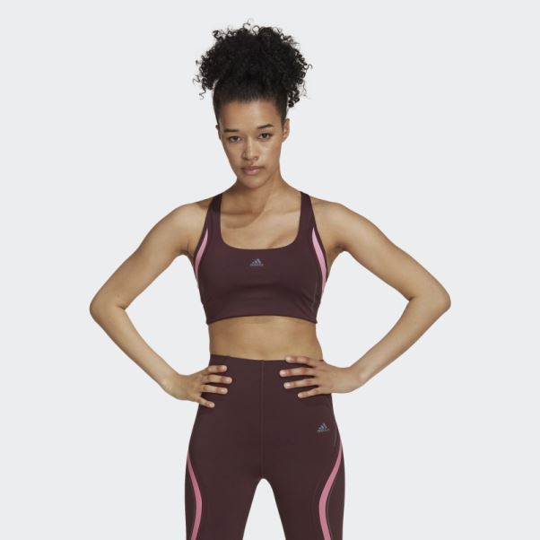 Soutien-gorge D'entraînement à Maintien Moyen Powerimpact Luxe Adidas Bordeaux