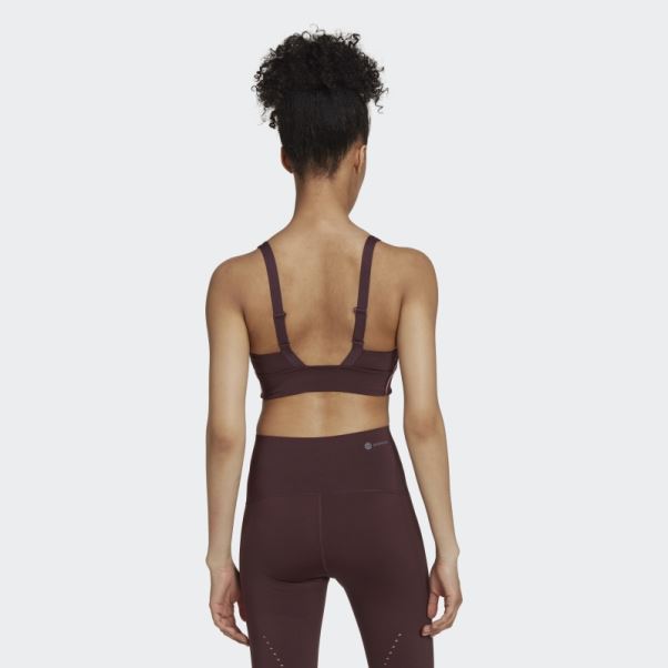 Soutien-gorge D'entraînement à Maintien Moyen Powerimpact Luxe Adidas Bordeaux