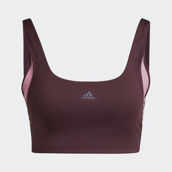 Soutien-gorge D'entraînement à Maintien Moyen Powerimpact Luxe Adidas Bordeaux