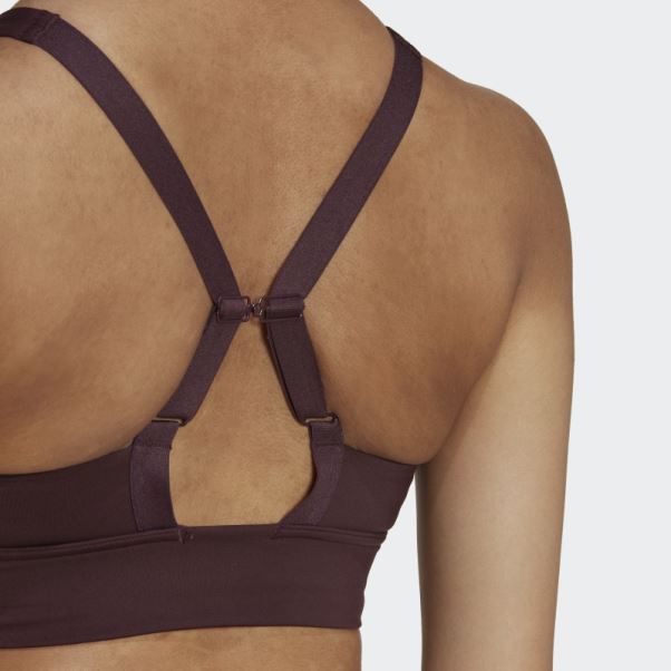Soutien-gorge D'entraînement à Maintien Moyen Powerimpact Luxe Adidas Bordeaux