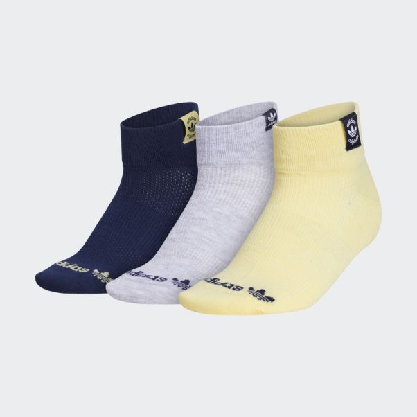 Chaussettes Basses Adidas Union Jaunes 3 Paires