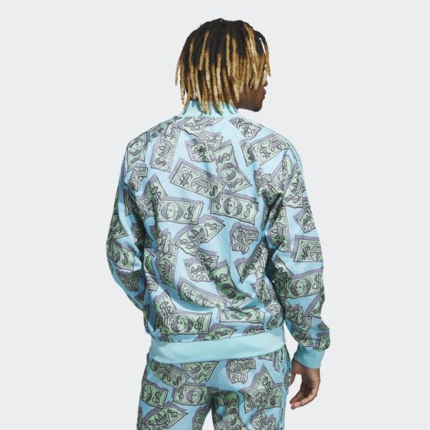 Adidas Frost Mint Jeremy Scott Veste De Survêtement à Imprimé Argent (non Genré)