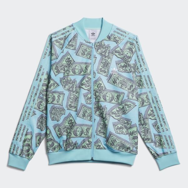 Adidas Frost Mint Jeremy Scott Veste De Survêtement à Imprimé Argent (non Genré)