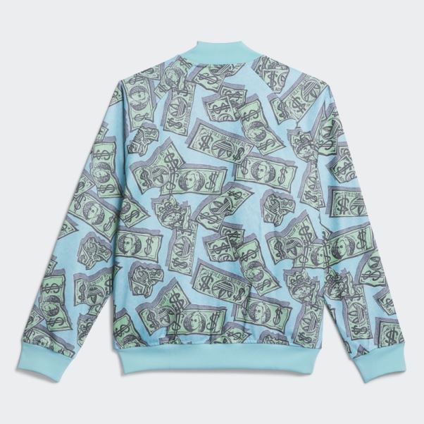 Adidas Frost Mint Jeremy Scott Veste De Survêtement à Imprimé Argent (non Genré)