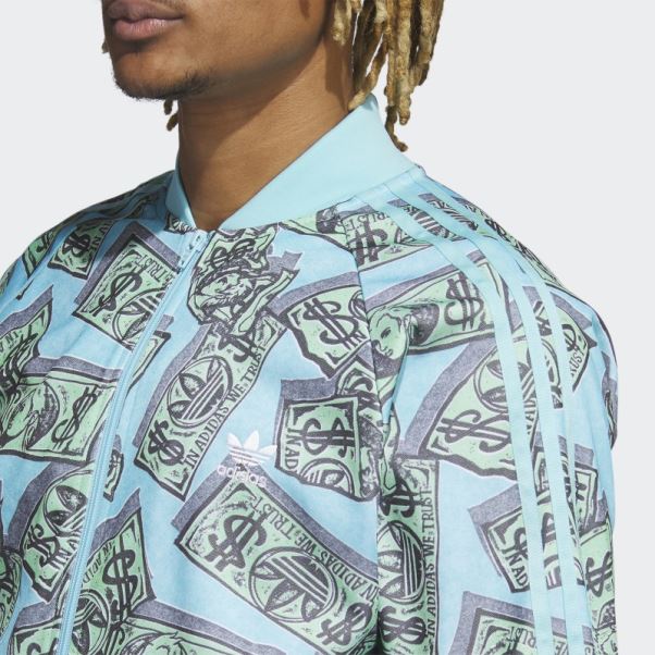 Adidas Frost Mint Jeremy Scott Veste De Survêtement à Imprimé Argent (non Genré)