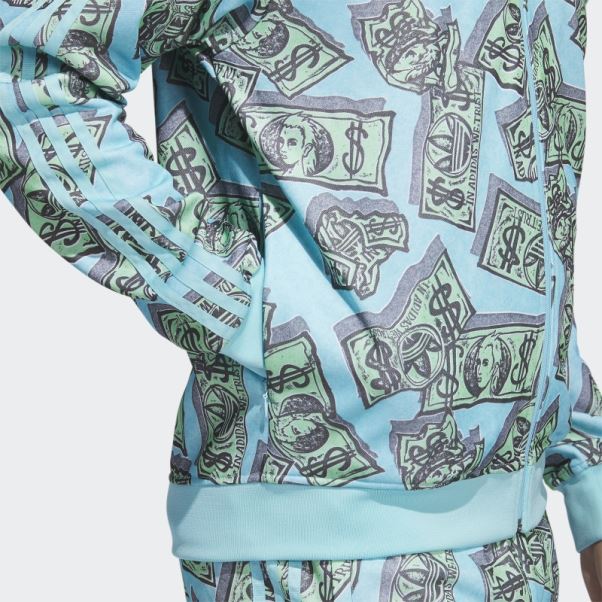 Adidas Frost Mint Jeremy Scott Veste De Survêtement à Imprimé Argent (non Genré)
