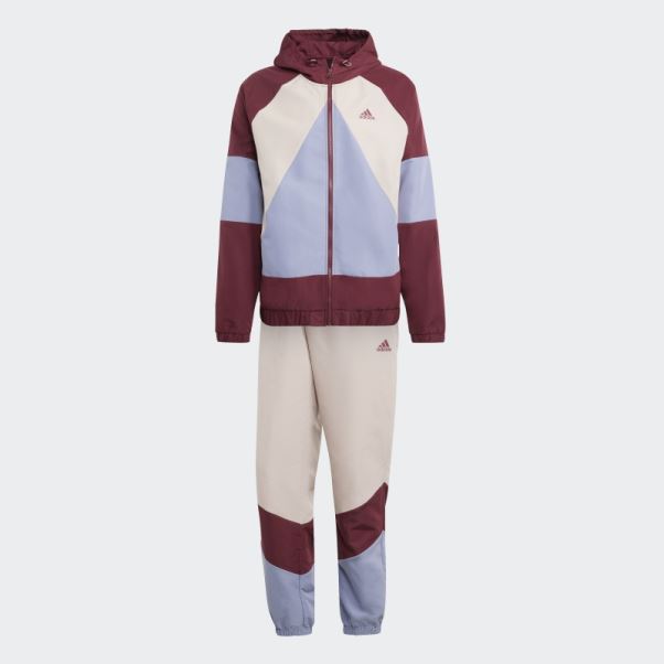 élégant Survêtement Adidas Colorblock Rouge