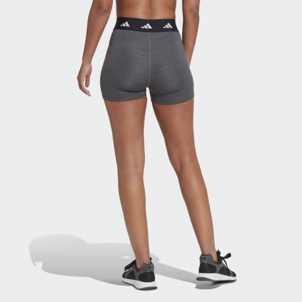 Legging Adidas Techfit Short Gris Foncé Chiné