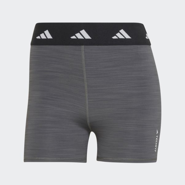 Legging Adidas Techfit Short Gris Foncé Chiné