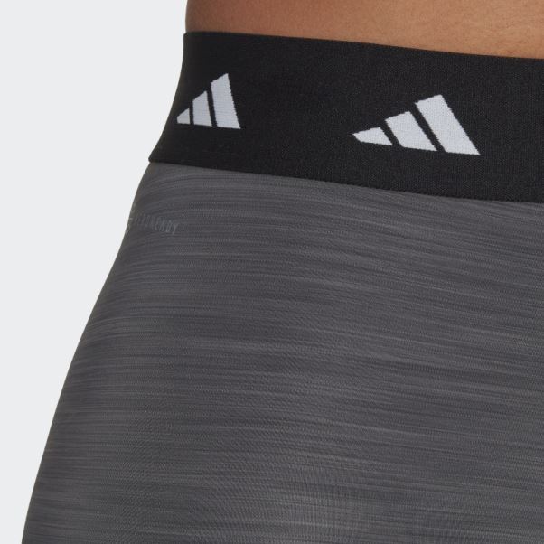 Legging Adidas Techfit Short Gris Foncé Chiné