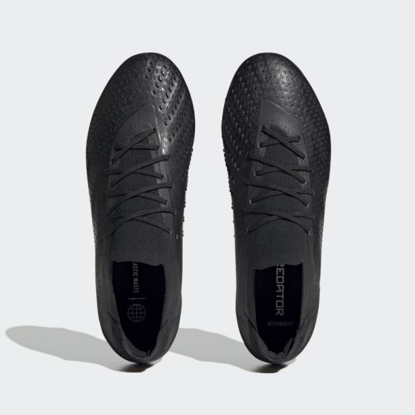 Chaussure Adidas Predator Precision.1 Noire Pour Sol Ferme