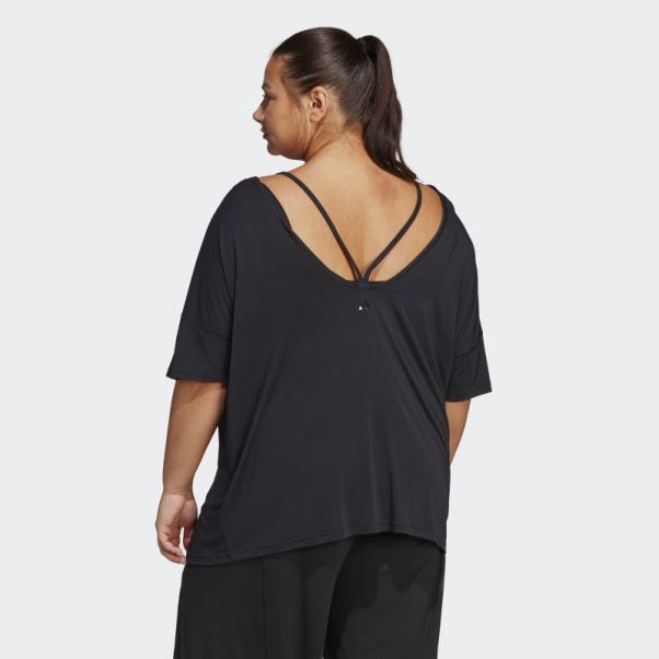 T-shirt Oversize Adidas Yoga Studio Noir (taille Plus)