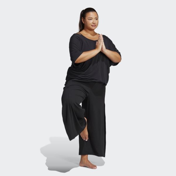 T-shirt Oversize Adidas Yoga Studio Noir (taille Plus)