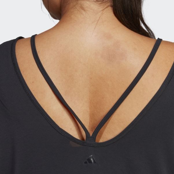 T-shirt Oversize Adidas Yoga Studio Noir (taille Plus)