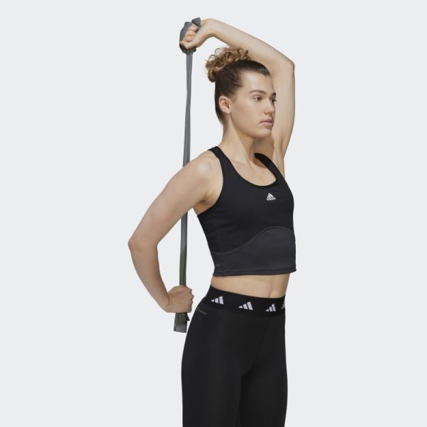 Débardeur Court Adidas Aeroready Train Hiit Noir