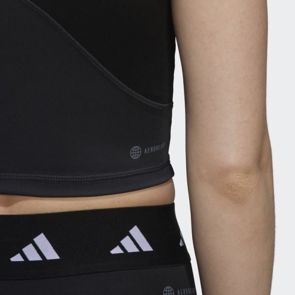 Débardeur Court Adidas Aeroready Train Hiit Noir