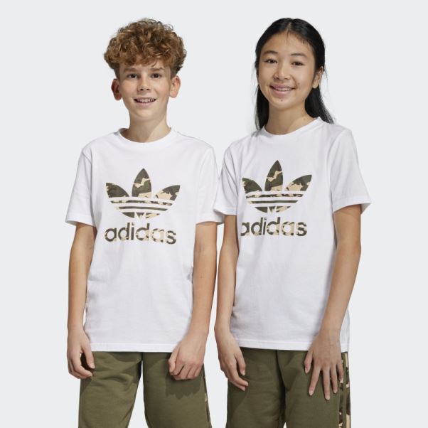 Tee Shirt Camo Blanc Adidas Mode
