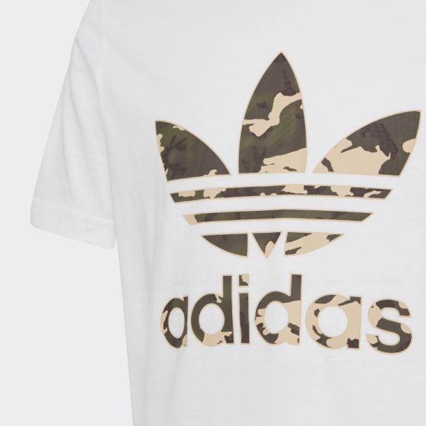Tee Shirt Camo Blanc Adidas Mode
