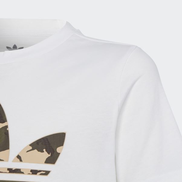 T-shirt Camouflage Adidas Blanc