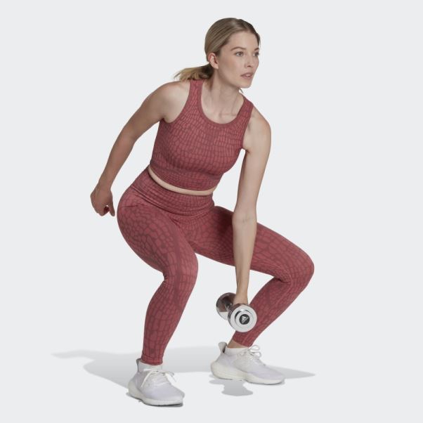 Soutien-gorge Texturé à Maintien Léger Formotion Sculpt Adidas Bordeaux