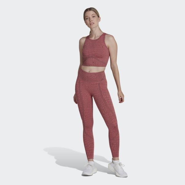 Soutien-gorge Texturé à Maintien Léger Formotion Sculpt Adidas Bordeaux