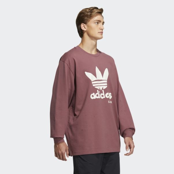 Adidas Song For The Muet T-shirt à Manches Longues Bordeaux