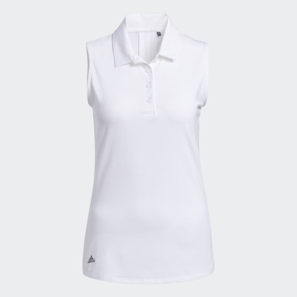 Polo Sans Manches Ultimate365 Solid Adidas Blanc