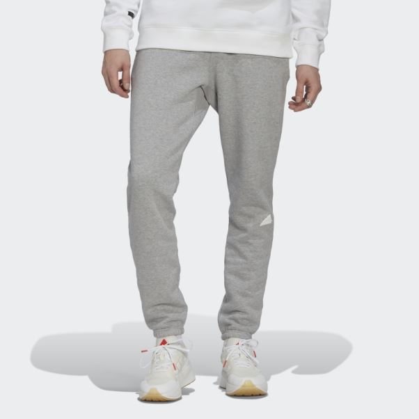 Pantalon Polaire Adidas Gris Moyen