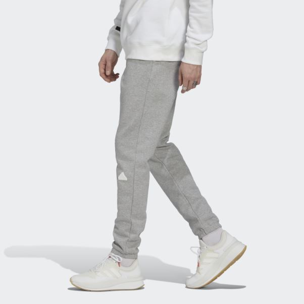 Pantalon Polaire Adidas Gris Moyen