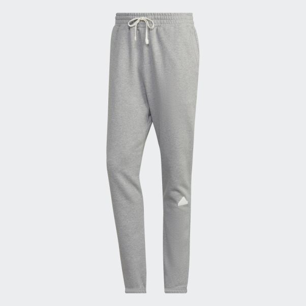 Pantalon Polaire Adidas Gris Moyen