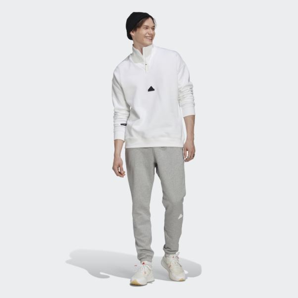 Pantalon Polaire Adidas Gris Moyen