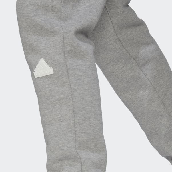 Pantalon Polaire Adidas Gris Moyen