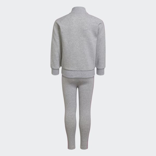 Survêtement Adidas 3 Bandes Gris Clair Chiné