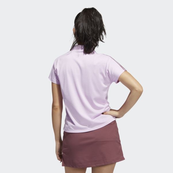 Polo Adidas Lilas à 3 Bandes