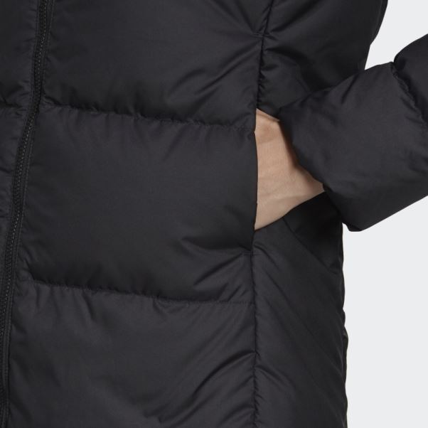 Doudoune à Capuche Adidas Essentials Midweight Noir