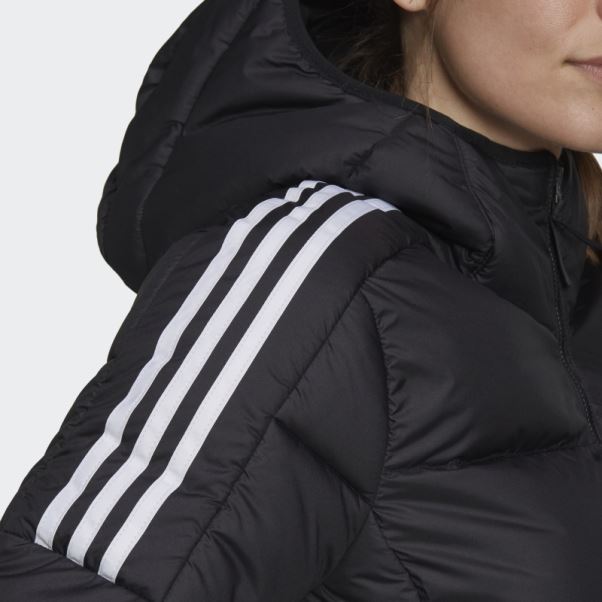 Doudoune à Capuche Adidas Essentials Midweight Noir
