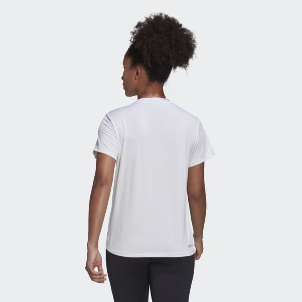 T-shirt Minimal Adidas Aeroready Made For Training Blanc