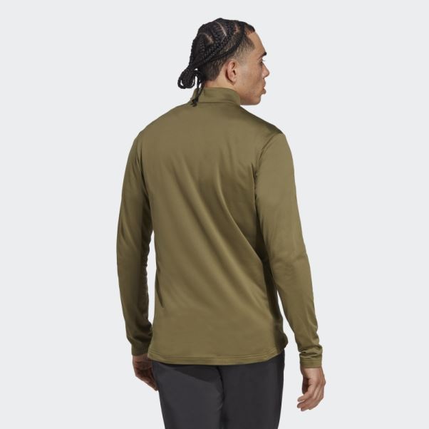 Adidas Olive Terrex Multi Veste Polaire Entièrement Zippée
