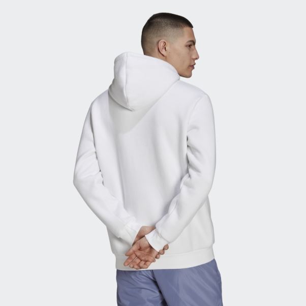 Sweat à Capuche Trèfle Adidas Adicolor Essentials Blanc