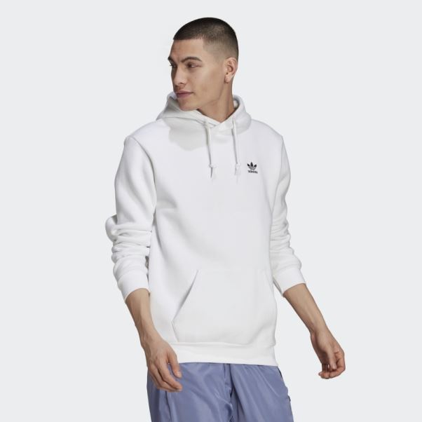 Sweat à Capuche Trèfle Adidas Adicolor Essentials Blanc