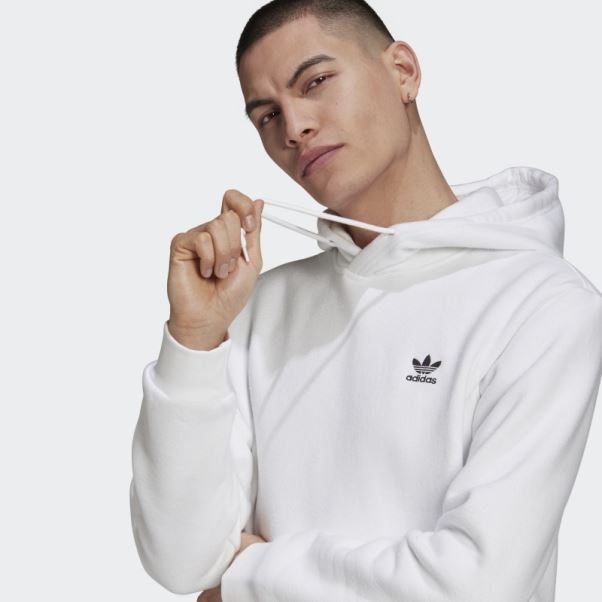 Sweat à Capuche Trèfle Adidas Adicolor Essentials Blanc