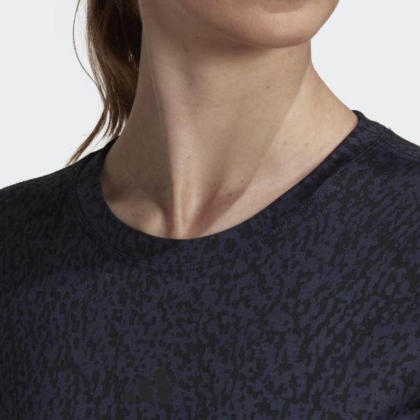 Crop Top D'entraînement Imprimé Techfit Ink Adidas
