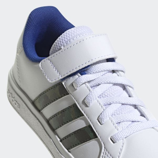 Adidas Grand Court Lifestyle Court Elastic Lace And Top Strap Shoes Vert Oxyde