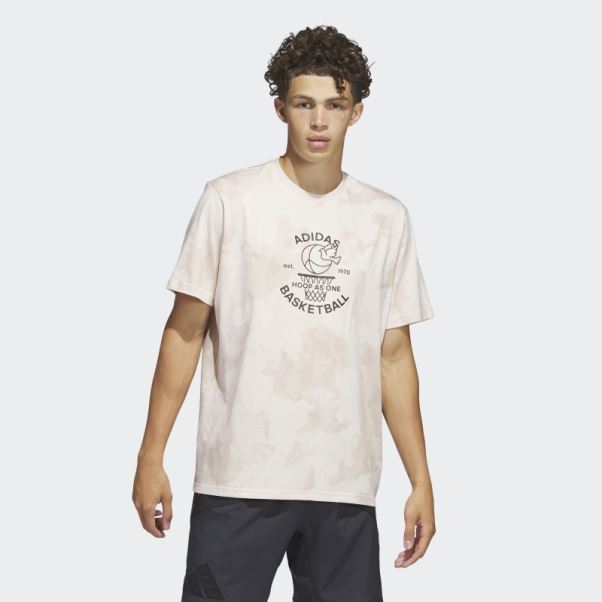 T-shirt Graphique De Basket-ball Adidas Quartz Worldwide Hoops