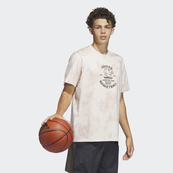 T-shirt Graphique De Basket-ball Adidas Quartz Worldwide Hoops